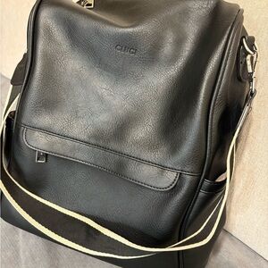 Cluci Black Leather Men's Backpack